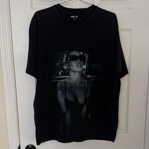 Miley Cyrus Heather Black Graphic T-Shirt - Men’s Large - Cotton